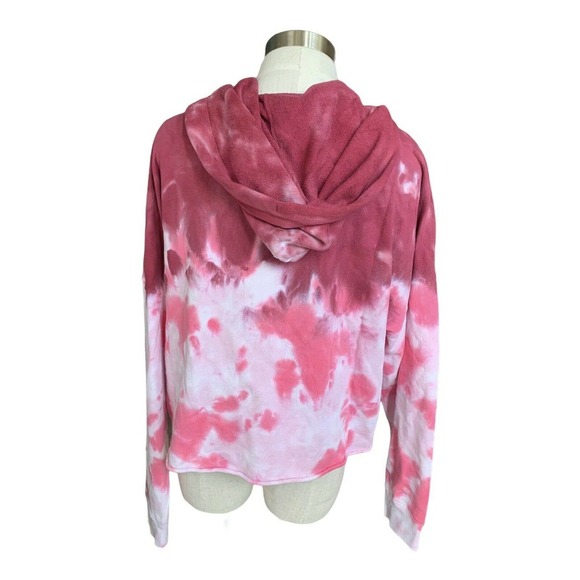 Calvin Klein Sweater Adult Large Hoodie Cropped Tye Dyed NWT - Picture 2 of 9